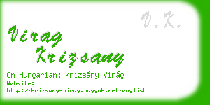 virag krizsany business card